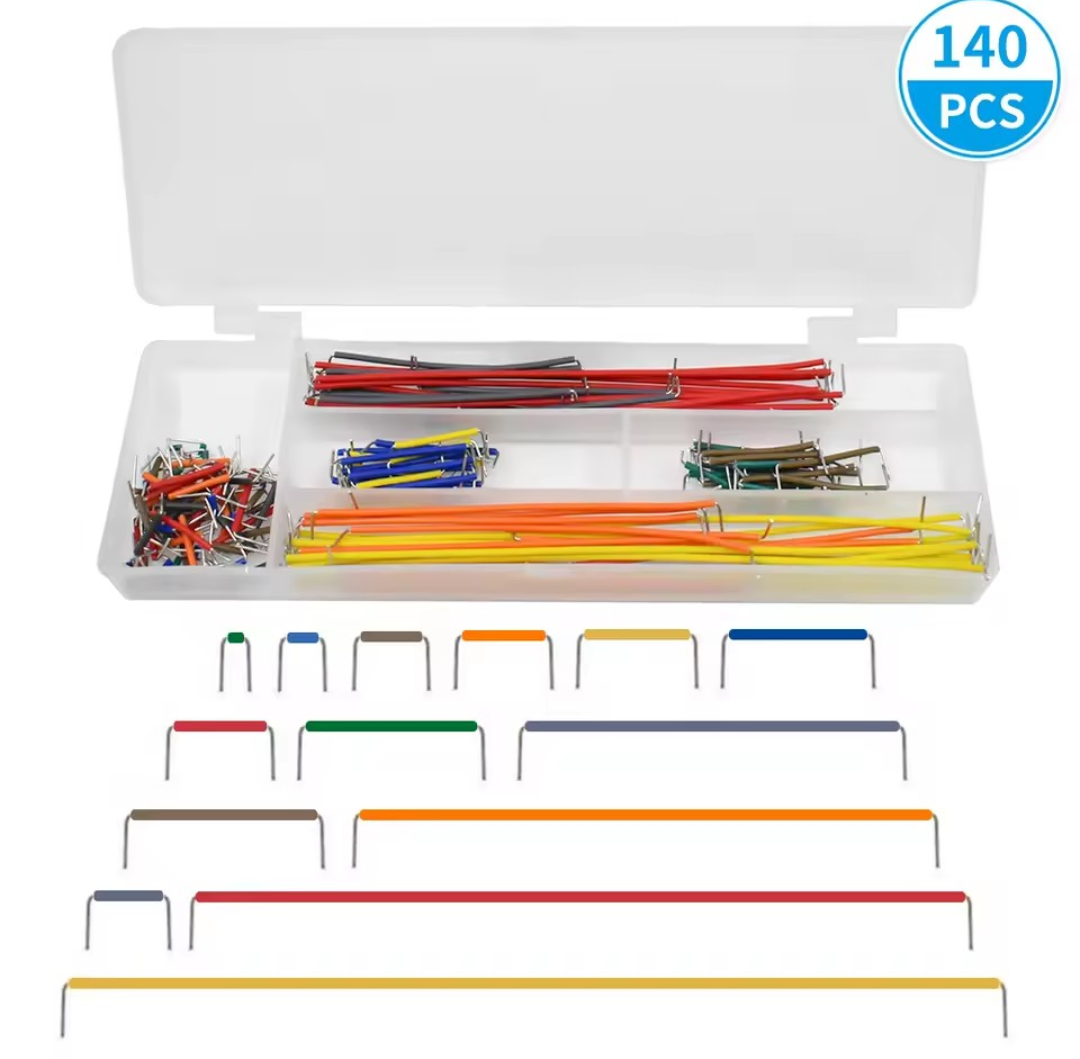 Комплект Твърди Проводници за Бредборд (140 броя) – 14 Дължини